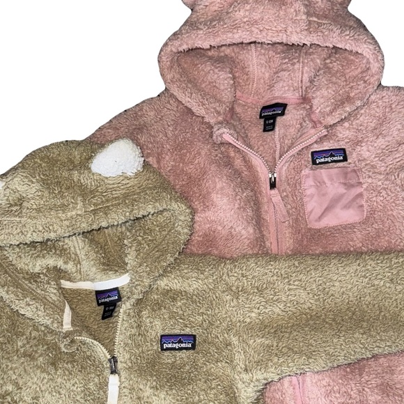 Patagonia Infant Fleece Bunting in Tan and Pink Size 6/12 and 12/18 months - Picture 10 of 10